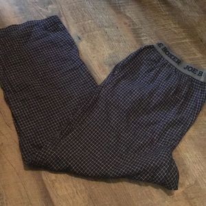 Blue checkered pajama pants